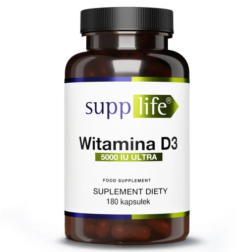 Supplife - Witamina D3 ULTRA 5000 IU - 180 kapsułek Supplife - Witamina D3 ULTRA 5000 IU - 180 kapsułek